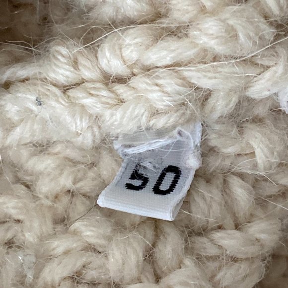 Vintage & Rare 90's Luciano Barbera Handknit Icelandic Cable Sweater Large - Picture 8 of 11